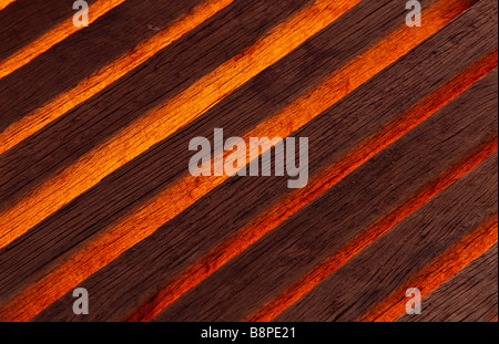 Detail-Holzbohlen Stockfoto