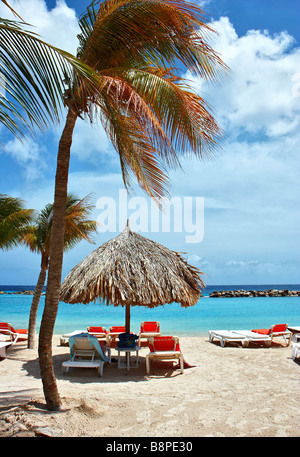 Kontiki Strand Curacao Niederländische Antillen Stockfoto