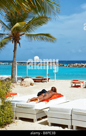 Kontiki Strand Curacao Niederländische Antillen Stockfoto