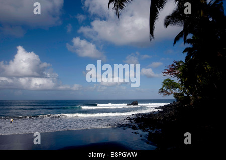 Komoren, Anjouan, Wellen, Westküste. Stockfoto