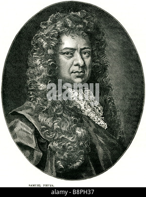 Samuel Pepys war FRS (23. Februar 1633 – 26. Mai 1703), englischer Marine Administrator und Mitglied des Parlaments, der jetzt die meisten Stockfoto