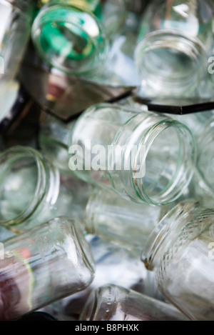 Leeren Glasbehälter, full-frame Stockfoto