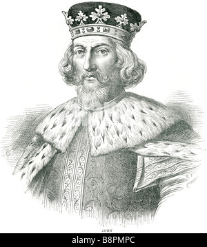 John (23 Dezember 1166 – 19. Oktober 1216) regierte als König von England von 6 April 1199 bis zu seinem Tod. Es gelang ihm, den thr Stockfoto