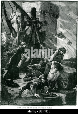 schwarze Agnes bei der Belagerung von Dunbar Castle Agnes Randolph, 4. Gräfin von Moray (c. 1312 – 1369), war auch bekannt als Black Agnes Stockfoto