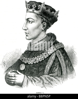 Henry V (9 August 1387 – 31 August 1422) war einer der bedeutendsten englischen Krieger Könige des 15. Jahrhunderts. Er wurde geboren Stockfoto