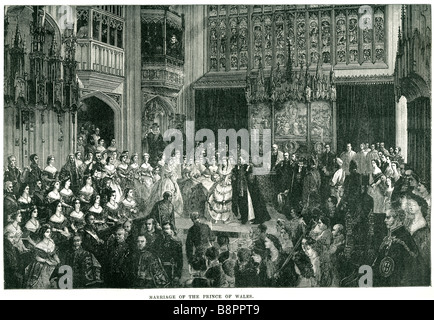 Ehe der Prinz von Wales Edward VII 1863 König Großbritannien britische Herrschaften Kaiser von Indien Stockfoto