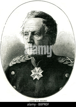 Helmuth Karl Bernhard Graf von Moltke 1800 1891 deutscher Generalfeldmarschall der preußischen Armee Stockfoto