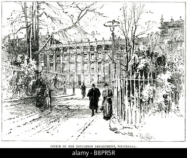 Büro der Ausbildung Abteilung Whitehall 1870 Eintritt in das Foreign and Commonwealth Office Stockfoto