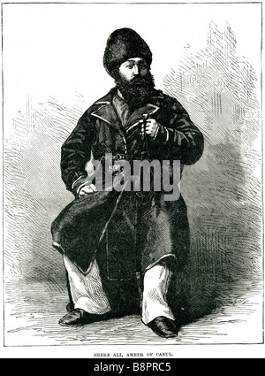 Sher Ali Khan 1825 1879 Amir Afghanistan Cabul Dost Mohammed Khan Stockfoto