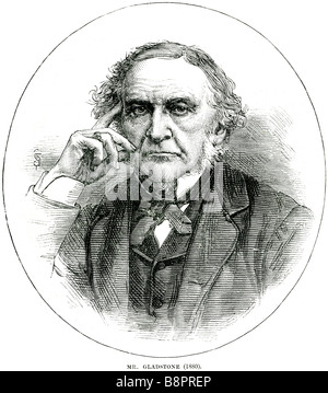Herr William Ewart Gladstone 1809 1898 Premierminister britische liberale Partei Staatsmann Stockfoto