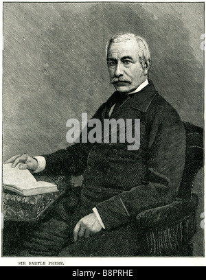 Sir Henry Bartle Edward Frere 1815 1884 britischer Kolonialbeamter Slave Verkehr Barghash bin Said Stockfoto