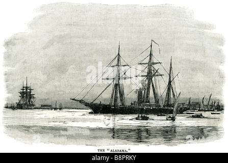 CSS Alabama Schraube Sloop des Krieges gebaut 1871 Confederate States Navy Birkenhead Vereinigtes Königreich Stockfoto