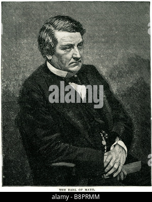 Graf von Mayo Richard Southwell Bourke 1822 1872 Herrn Naas irischer Staatsmann britische konservative Partei Stockfoto