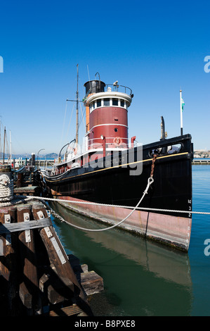 Die 1907 Dampf Schlepper Hercules an die Maritime Museum, Hyde Street Pier, San Francisco, Kalifornien, USA Stockfoto