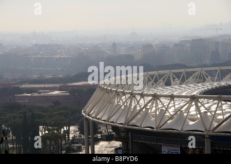 Luftaufnahme des Olympiastadion Rom Stockfoto