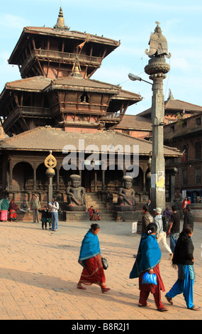 Nepal Kathmandu Tal Bhaktapur Tachapal Tol Dattatreya Tempel Stockfoto