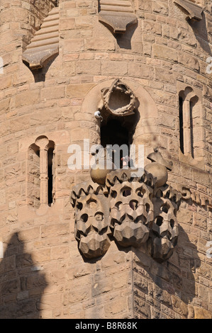 Balkon. Temple Expiatori De La Sagrada Família aka "Sagrada Familia". Barcelona. Spanien Stockfoto