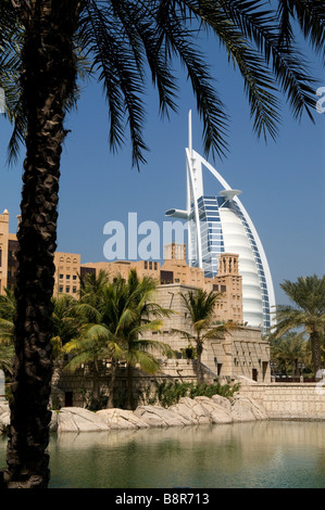 Burj al Arab Hotel Madinat Jumeirah Beach, Dubai, Vereinigte Arabische Emirate Stockfoto