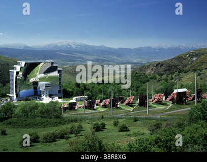 Solarkraftwerk Font-Romeu, Frankreich, Pyrenäen Stockfoto