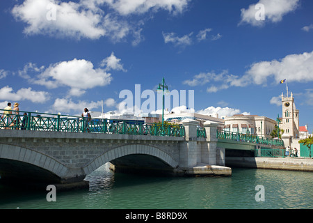 Kielholen und Chamberlain Brücke im Zentrum von Bridgetown, Saint Michael Parish, Barbados, "West Indies" Stockfoto