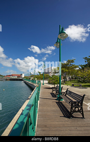 Blick auf Barbados Hafen und Promenade in Bridgetown, Barbados, "St. Michael" Stockfoto