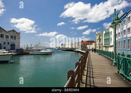 Blick auf Barbados Hafen und Promenade in Bridgetown, Barbados, "St. Michael" Stockfoto