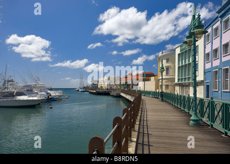 Blick auf Barbados Hafen und Promenade in Bridgetown, Barbados, "St. Michael" Stockfoto