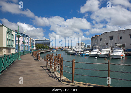 Blick auf Barbados Hafen und Promenade in Bridgetown, Barbados, "St. Michael" Stockfoto