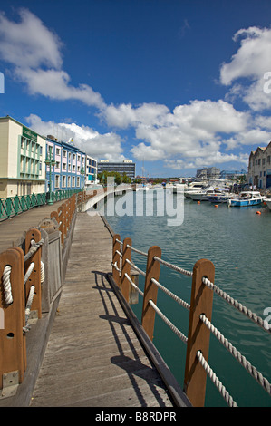 Blick auf Barbados Hafen und Promenade in Bridgetown, Barbados, "St. Michael" Stockfoto