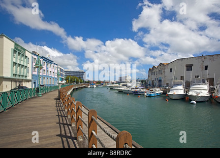 Blick auf Barbados Hafen und Promenade in Bridgetown, Barbados, "St. Michael" Stockfoto