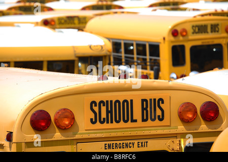 Geparkten Schulbusse Stockfoto