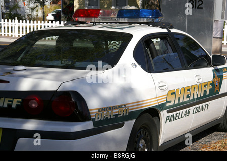 Pinellas County Sheriffs Streifenwagen Dunedin Florida USA Stockfoto