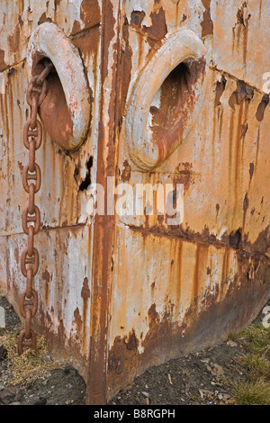 Grytviken, Südgeorgien Insel, UK - Schiffbruch Stockfoto