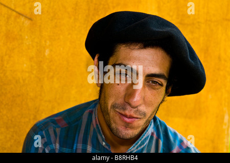 Argentinischen Cowboy braucht eine Pause, Estancia Ranch, Buenos Aires Stockfoto