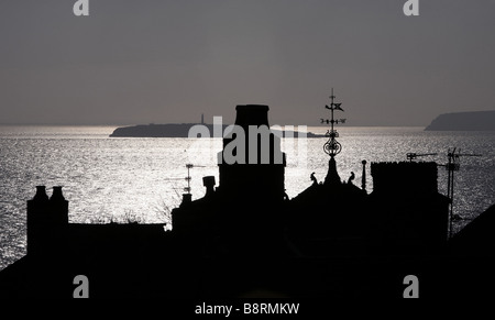 Flaches Holm und steilen Holm Inseln Bristolkanal South Wales UK Stockfoto