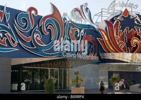 Eintritt in das Casino Mediterraneo Alicante Spanien Stockfoto