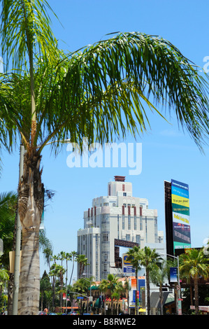 Art déco-Einrichtung am Sunset Tower am Sunset Boulevard, Hollywood CA Stockfoto