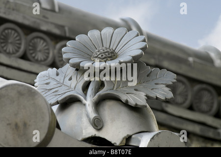 Japanischer Tempel Dach auf die Nijo Burg in Kyoto, Japan Stockfoto