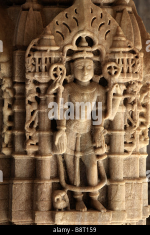 Indien Rajasthan Ranakpur Chaumukha Jain Tempel der Adinath Stockfoto