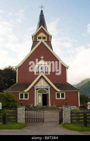 Alten Kirche neu (1934), in Oldedalen, Olden, Norwegen Stockfoto