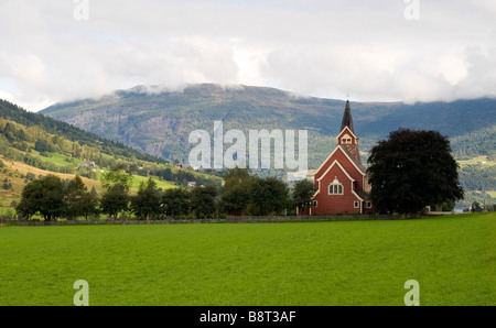 Alten Kirche neu (1934), in Oldedalen, Olden, Norwegen Stockfoto