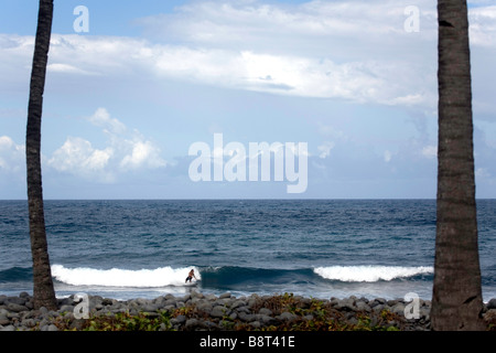 Komoren, Anjouan, Westküste, Surfen. Stockfoto