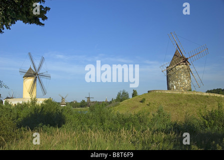 Internationales Wind- und Wassermühle Museum, Balearen 'Moli di Tramuntana' und Mühle von Fontvieille, Provence, Deutschland, niedrigere S Stockfoto