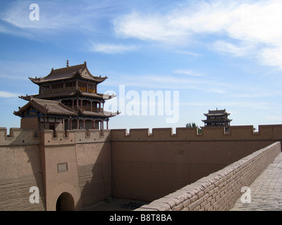 Westende der Great Wall Of China, Jiayuguan Pass, China Stockfoto