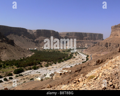 Wadi Hadramaut, Doan, Jemen Wadi Doan Stockfoto