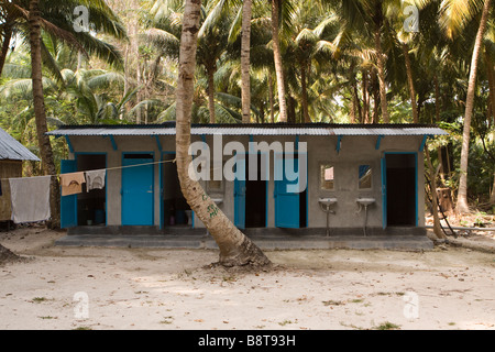 Indien-Andamanen und Nikobaren Havelock Island Sunrise Resort Sanitärgebäude Stockfoto