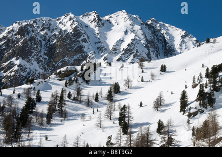 Berge in der Nähe von Refuge de Cougourde, Le Boreon, Mercantour Alpen Frankreich Stockfoto