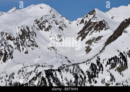 Col de Cerise von Pas des Roubines De La Mairis Cime du Pisset Mercantour Alpen Frankreich Stockfoto