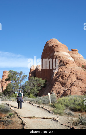 Des Teufels Garten Trail im Arches National Park Utah USA Stockfoto