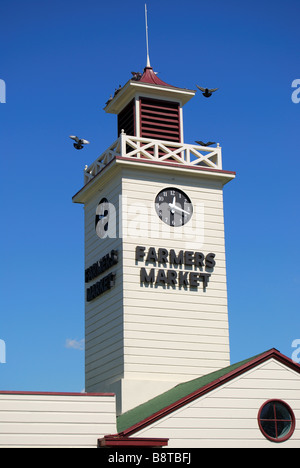 Der Uhrturm, Bauernmarkt, West 3rd Street, Los Angeles, California, Vereinigte Staaten von Amerika Stockfoto